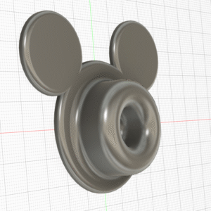 Mickey Mouse Style Wall Protector – Flexible TPU Doorstop Bumper | 3D Printed | Optional Adhesive Backing